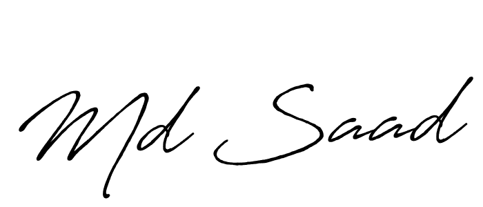 This is the best signature style for the Md Saad name. Also you like these signature font (Antro_Vectra_Bolder). Mix name signature. Md Saad signature style 7 images and pictures png