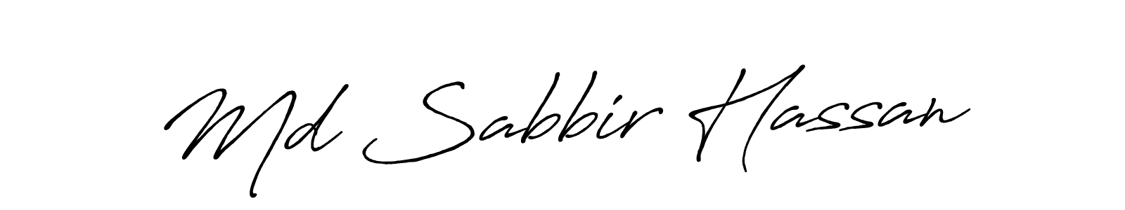 Create a beautiful signature design for name Md Sabbir Hassan. With this signature (Antro_Vectra_Bolder) fonts, you can make a handwritten signature for free. Md Sabbir Hassan signature style 7 images and pictures png