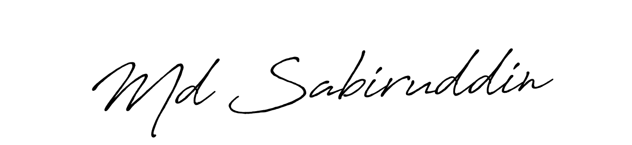 Also we have Md Sabiruddin name is the best signature style. Create professional handwritten signature collection using Antro_Vectra_Bolder autograph style. Md Sabiruddin signature style 7 images and pictures png