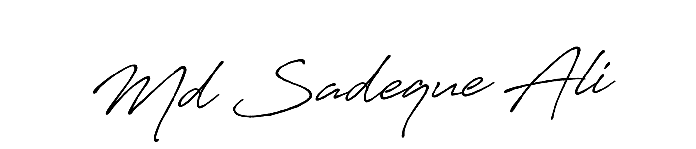 Make a beautiful signature design for name Md Sadeque Ali. With this signature (Antro_Vectra_Bolder) style, you can create a handwritten signature for free. Md Sadeque Ali signature style 7 images and pictures png