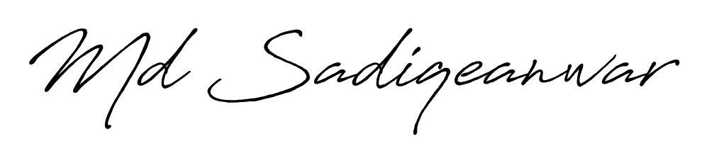 A modern signature idea for name Md Sadiqeanwar using Antro_Vectra_Bolder font. Clean strokes and elegant curves make it stand out instantly. Md Sadiqeanwar signature style 7 images and pictures png