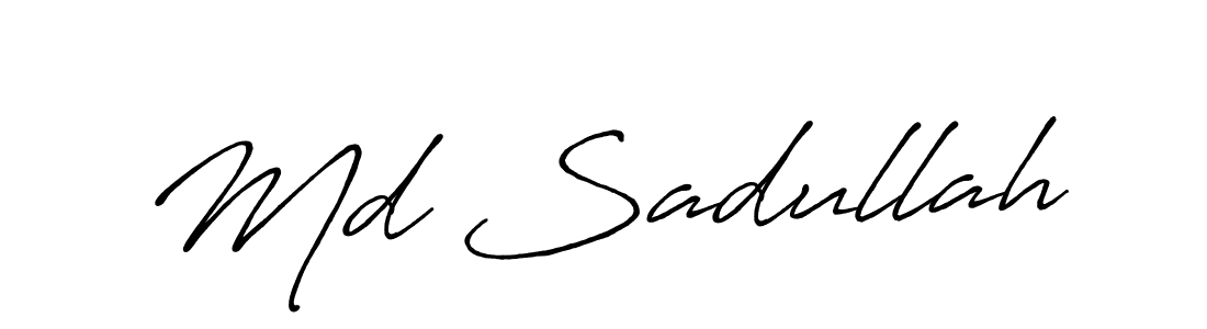 How to make Md Sadullah signature? Antro_Vectra_Bolder is a professional autograph style. Create handwritten signature for Md Sadullah name. Md Sadullah signature style 7 images and pictures png