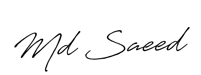 Md Saeed stylish signature style. Best Handwritten Sign (Antro_Vectra_Bolder) for my name. Handwritten Signature Collection Ideas for my name Md Saeed. Md Saeed signature style 7 images and pictures png