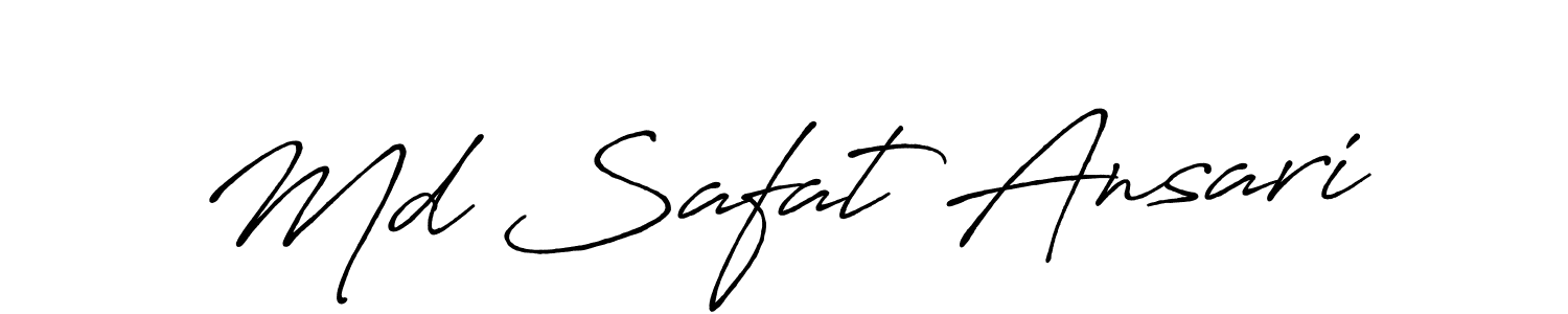 Design your own signature with our free online signature maker. With this signature software, you can create a handwritten (Antro_Vectra_Bolder) signature for name Md Safat Ansari. Md Safat Ansari signature style 7 images and pictures png