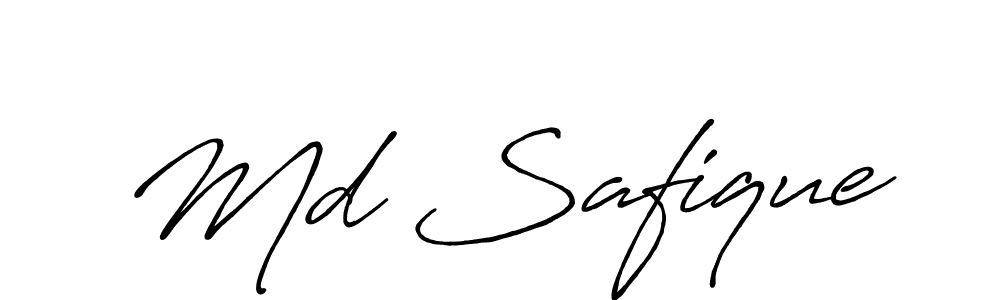 Md Safique stylish signature style. Best Handwritten Sign (Antro_Vectra_Bolder) for my name. Handwritten Signature Collection Ideas for my name Md Safique. Md Safique signature style 7 images and pictures png