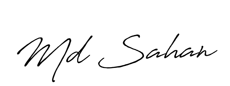 Make a beautiful signature design for name Md Sahan. With this signature (Antro_Vectra_Bolder) style, you can create a handwritten signature for free. Md Sahan signature style 7 images and pictures png