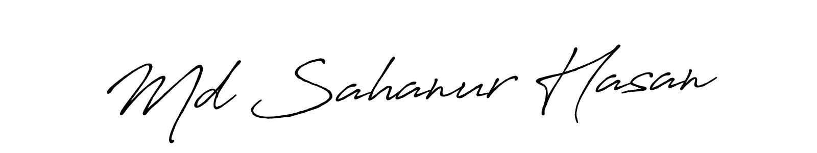 Also we have Md Sahanur Hasan name is the best signature style. Create professional handwritten signature collection using Antro_Vectra_Bolder autograph style. Md Sahanur Hasan signature style 7 images and pictures png