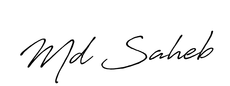 How to make Md Saheb signature? Antro_Vectra_Bolder is a professional autograph style. Create handwritten signature for Md Saheb name. Md Saheb signature style 7 images and pictures png