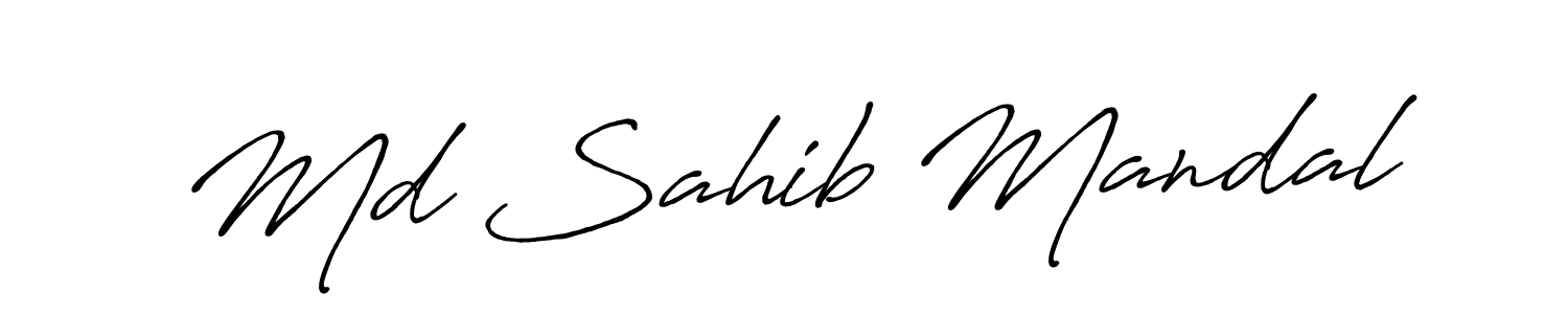 Create a beautiful signature design for name Md Sahib Mandal. With this signature (Antro_Vectra_Bolder) fonts, you can make a handwritten signature for free. Md Sahib Mandal signature style 7 images and pictures png