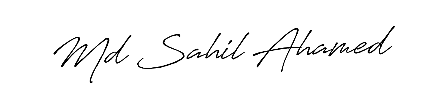 Use a signature maker to create a handwritten signature online. With this signature software, you can design (Antro_Vectra_Bolder) your own signature for name Md Sahil Ahamed. Md Sahil Ahamed signature style 7 images and pictures png