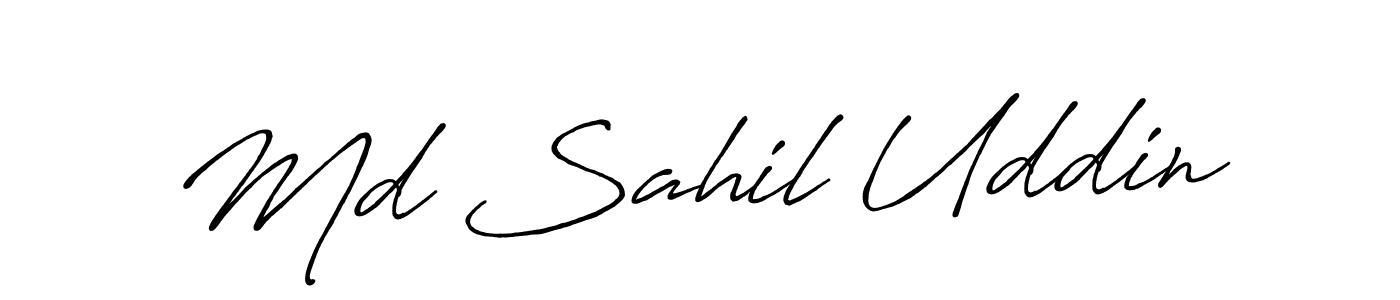 The best way (Antro_Vectra_Bolder) to make a short signature is to pick only two or three words in your name. The name Md Sahil Uddin include a total of six letters. For converting this name. Md Sahil Uddin signature style 7 images and pictures png