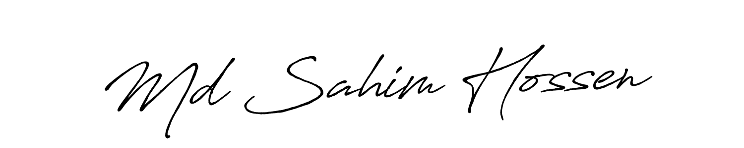 Also we have Md Sahim Hossen name is the best signature style. Create professional handwritten signature collection using Antro_Vectra_Bolder autograph style. Md Sahim Hossen signature style 7 images and pictures png