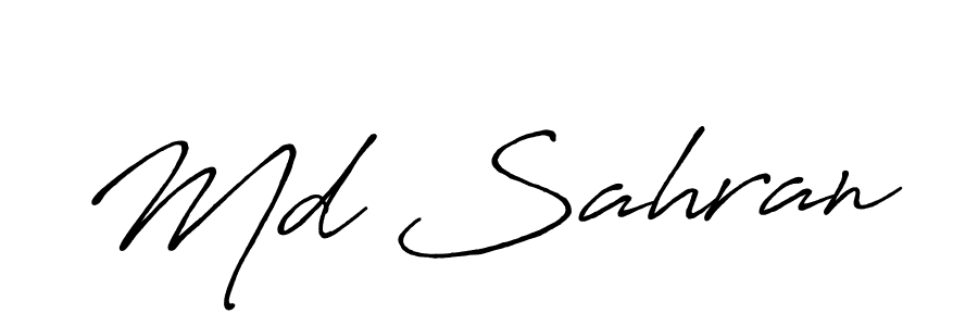 Md Sahran stylish signature style. Best Handwritten Sign (Antro_Vectra_Bolder) for my name. Handwritten Signature Collection Ideas for my name Md Sahran. Md Sahran signature style 7 images and pictures png