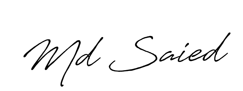 Similarly Antro_Vectra_Bolder is the best handwritten signature design. Signature creator online .You can use it as an online autograph creator for name Md Saied. Md Saied signature style 7 images and pictures png
