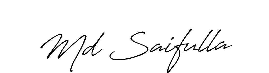 Also we have Md Saifulla name is the best signature style. Create professional handwritten signature collection using Antro_Vectra_Bolder autograph style. Md Saifulla signature style 7 images and pictures png