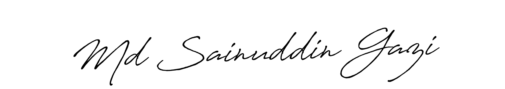 Also You can easily find your signature by using the search form. We will create Md Sainuddin Gazi name handwritten signature images for you free of cost using Antro_Vectra_Bolder sign style. Md Sainuddin Gazi signature style 7 images and pictures png