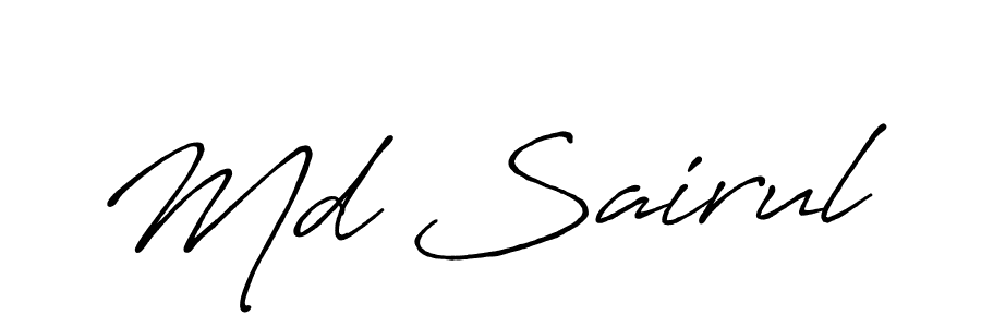 Use a signature maker to create a handwritten signature online. With this signature software, you can design (Antro_Vectra_Bolder) your own signature for name Md Sairul. Md Sairul signature style 7 images and pictures png