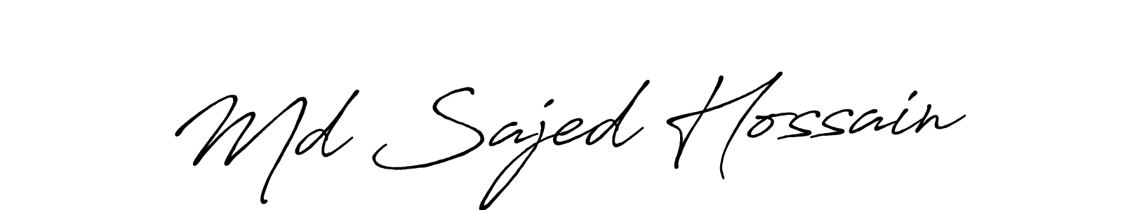How to make Md Sajed Hossain name signature. Use Antro_Vectra_Bolder style for creating short signs online. This is the latest handwritten sign. Md Sajed Hossain signature style 7 images and pictures png
