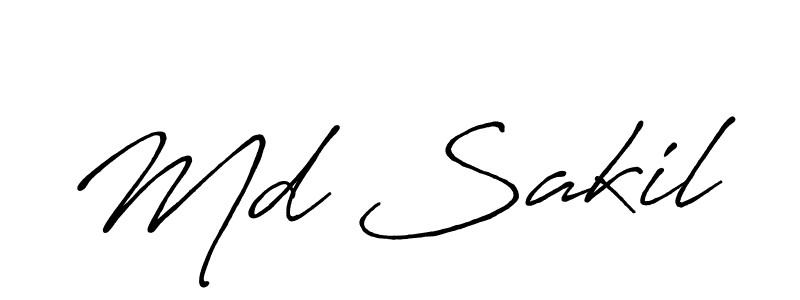 Also we have Md Sakil name is the best signature style. Create professional handwritten signature collection using Antro_Vectra_Bolder autograph style. Md Sakil signature style 7 images and pictures png