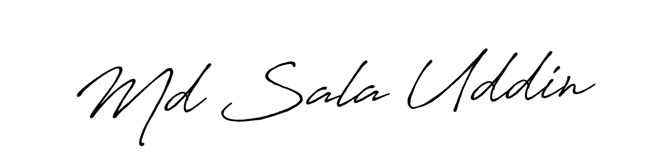 Create a beautiful signature design for name Md Sala Uddin. With this signature (Antro_Vectra_Bolder) fonts, you can make a handwritten signature for free. Md Sala Uddin signature style 7 images and pictures png