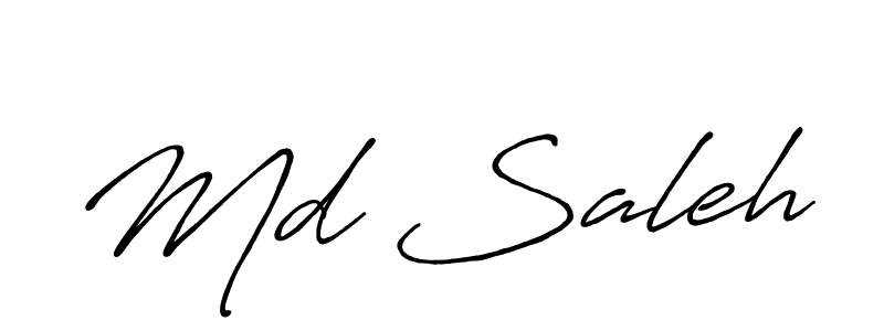 How to make Md Saleh name signature. Use Antro_Vectra_Bolder style for creating short signs online. This is the latest handwritten sign. Md Saleh signature style 7 images and pictures png