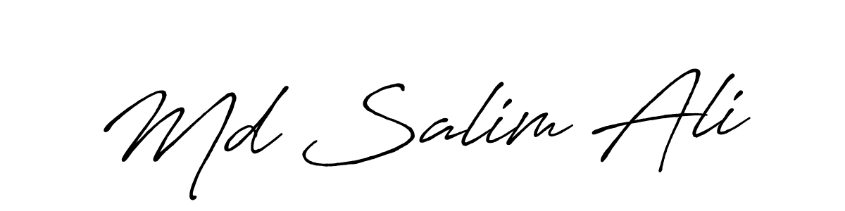 How to make Md Salim Ali signature? Antro_Vectra_Bolder is a professional autograph style. Create handwritten signature for Md Salim Ali name. Md Salim Ali signature style 7 images and pictures png