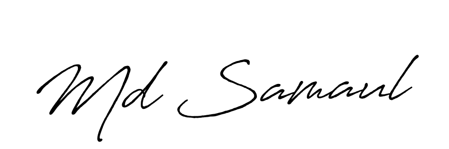 Also we have Md Samaul name is the best signature style. Create professional handwritten signature collection using Antro_Vectra_Bolder autograph style. Md Samaul signature style 7 images and pictures png