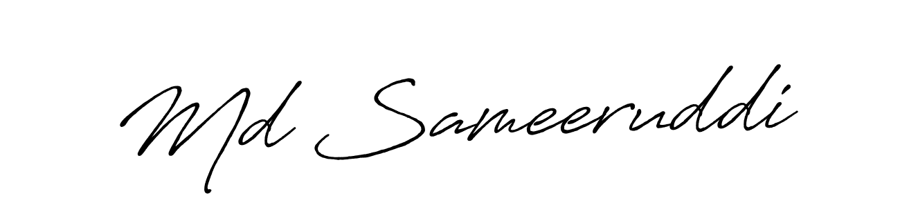 Also we have Md Sameeruddi name is the best signature style. Create professional handwritten signature collection using Antro_Vectra_Bolder autograph style. Md Sameeruddi signature style 7 images and pictures png