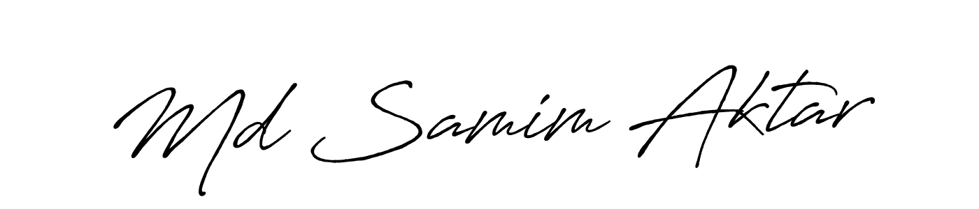 Use a signature maker to create a handwritten signature online. With this signature software, you can design (Antro_Vectra_Bolder) your own signature for name Md Samim Aktar. Md Samim Aktar signature style 7 images and pictures png