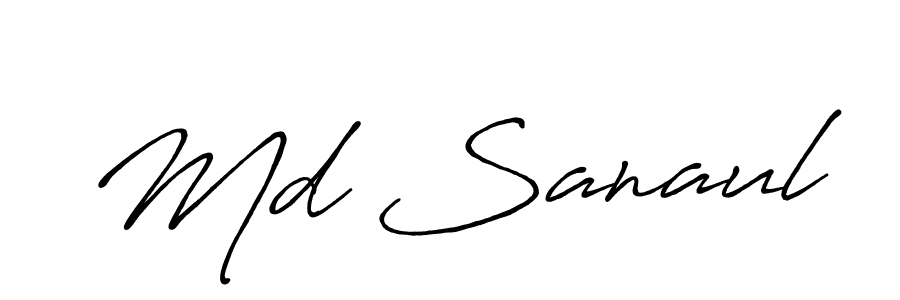 Also we have Md Sanaul name is the best signature style. Create professional handwritten signature collection using Antro_Vectra_Bolder autograph style. Md Sanaul signature style 7 images and pictures png