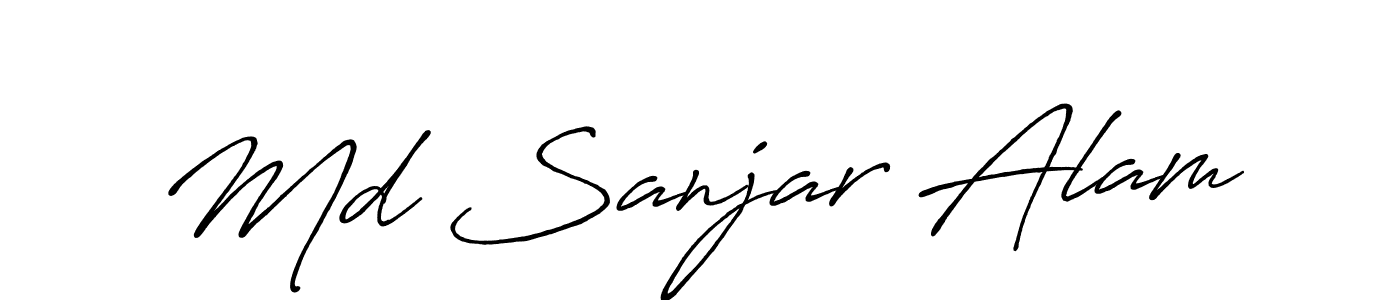 Also You can easily find your signature by using the search form. We will create Md Sanjar Alam name handwritten signature images for you free of cost using Antro_Vectra_Bolder sign style. Md Sanjar Alam signature style 7 images and pictures png