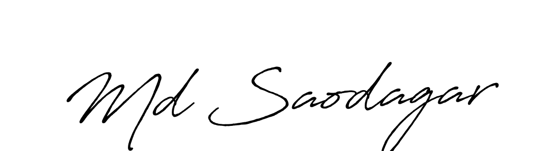 Design your own signature with our free online signature maker. With this signature software, you can create a handwritten (Antro_Vectra_Bolder) signature for name Md Saodagar. Md Saodagar signature style 7 images and pictures png