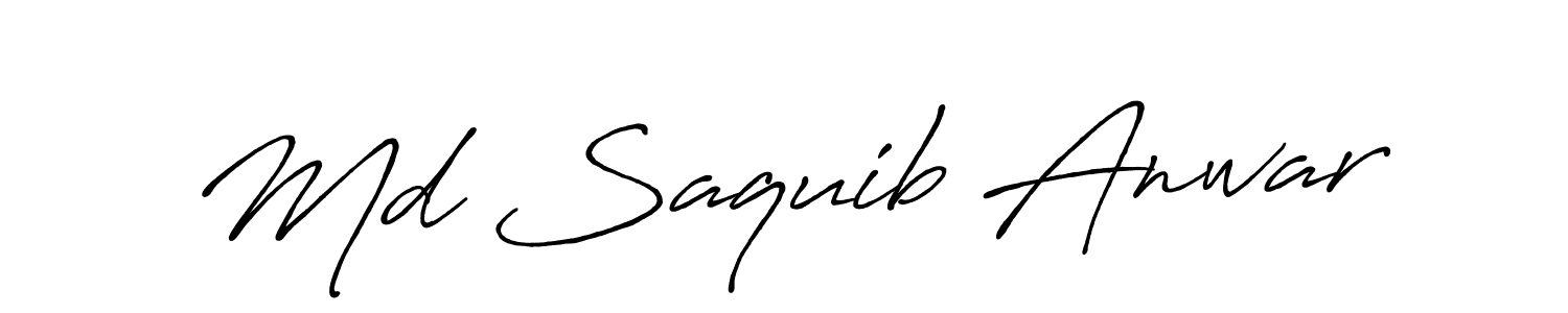 Make a beautiful signature design for name Md Saquib Anwar. With this signature (Antro_Vectra_Bolder) style, you can create a handwritten signature for free. Md Saquib Anwar signature style 7 images and pictures png