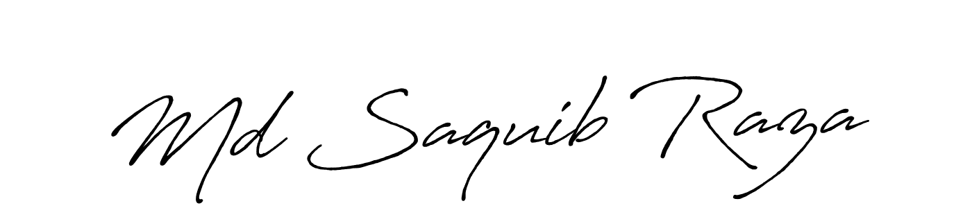 Make a beautiful signature design for name Md Saquib Raza. With this signature (Antro_Vectra_Bolder) style, you can create a handwritten signature for free. Md Saquib Raza signature style 7 images and pictures png