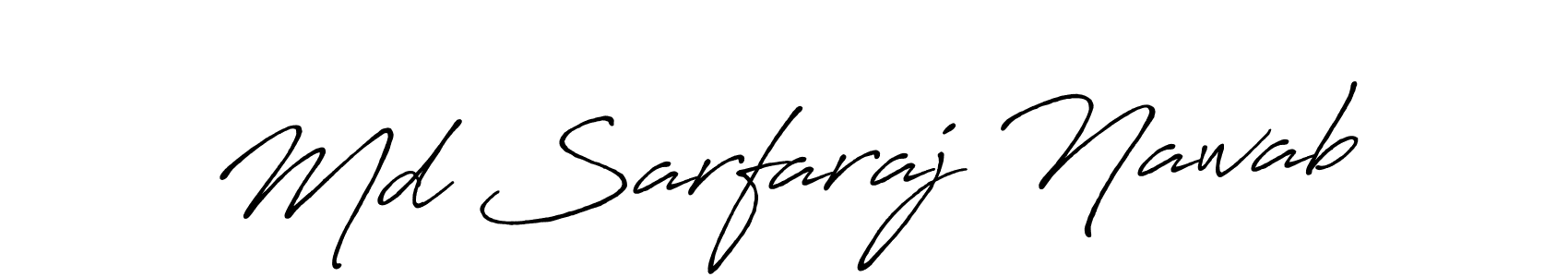 How to make Md Sarfaraj Nawab name signature. Use Antro_Vectra_Bolder style for creating short signs online. This is the latest handwritten sign. Md Sarfaraj Nawab signature style 7 images and pictures png