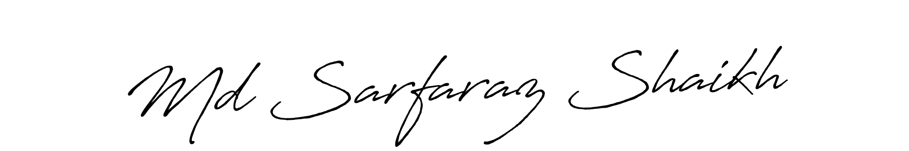 Use a signature maker to create a handwritten signature online. With this signature software, you can design (Antro_Vectra_Bolder) your own signature for name Md Sarfaraz Shaikh. Md Sarfaraz Shaikh signature style 7 images and pictures png