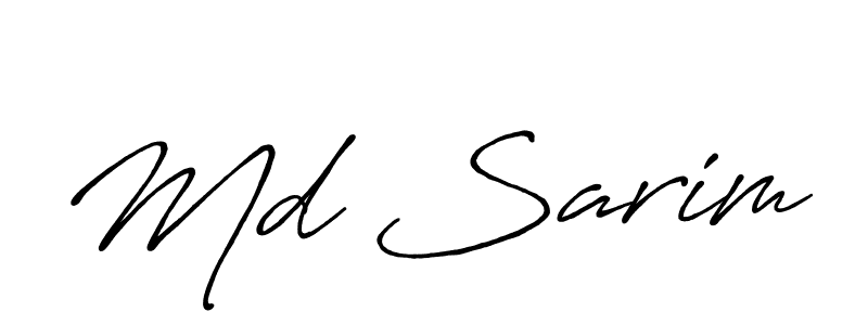 Create a beautiful signature design for name Md Sarim. With this signature (Antro_Vectra_Bolder) fonts, you can make a handwritten signature for free. Md Sarim signature style 7 images and pictures png