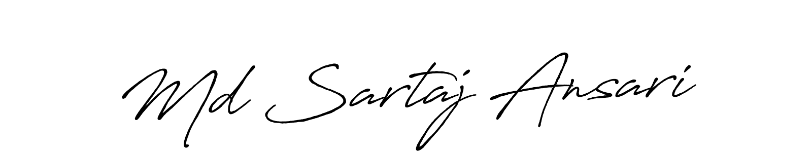 Make a beautiful signature design for name Md Sartaj Ansari. With this signature (Antro_Vectra_Bolder) style, you can create a handwritten signature for free. Md Sartaj Ansari signature style 7 images and pictures png