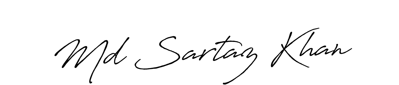 Design your own signature with our free online signature maker. With this signature software, you can create a handwritten (Antro_Vectra_Bolder) signature for name Md Sartaz Khan. Md Sartaz Khan signature style 7 images and pictures png