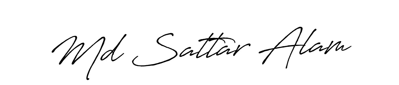 Create a beautiful signature design for name Md Sattar Alam. With this signature (Antro_Vectra_Bolder) fonts, you can make a handwritten signature for free. Md Sattar Alam signature style 7 images and pictures png