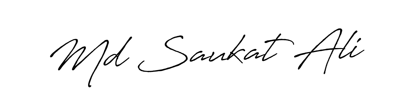 Make a beautiful signature design for name Md Saukat Ali. With this signature (Antro_Vectra_Bolder) style, you can create a handwritten signature for free. Md Saukat Ali signature style 7 images and pictures png
