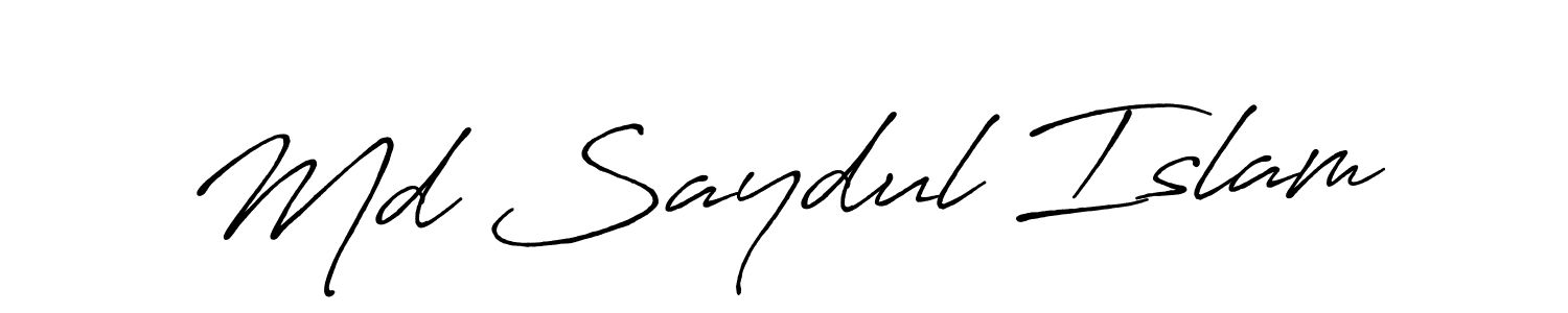 Use a signature maker to create a handwritten signature online. With this signature software, you can design (Antro_Vectra_Bolder) your own signature for name Md Saydul Islam. Md Saydul Islam signature style 7 images and pictures png