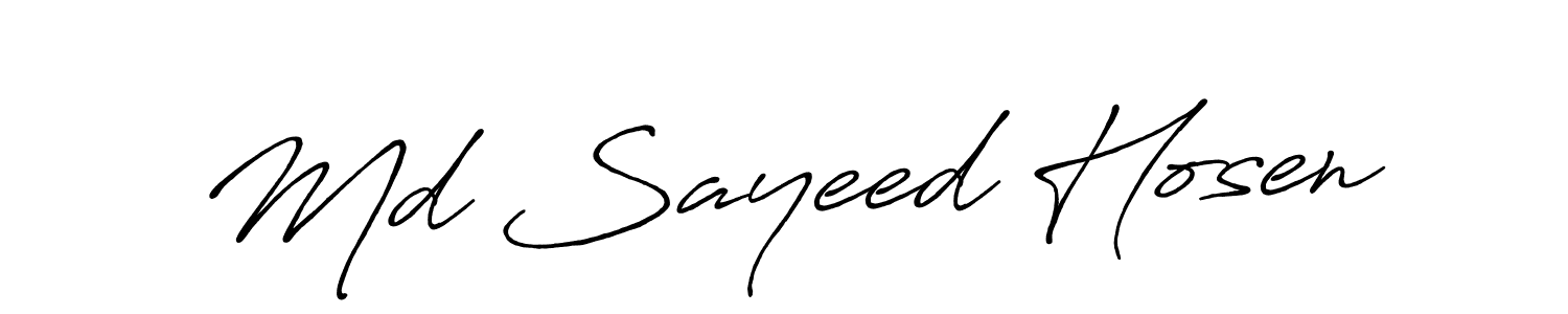 Antro_Vectra_Bolder is a professional signature style that is perfect for those who want to add a touch of class to their signature. It is also a great choice for those who want to make their signature more unique. Get Md Sayeed Hosen name to fancy signature for free. Md Sayeed Hosen signature style 7 images and pictures png