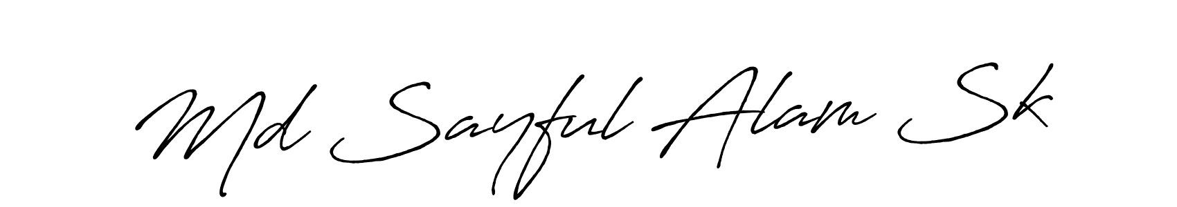 The best way (Antro_Vectra_Bolder) to make a short signature is to pick only two or three words in your name. The name Md Sayful Alam Sk include a total of six letters. For converting this name. Md Sayful Alam Sk signature style 7 images and pictures png