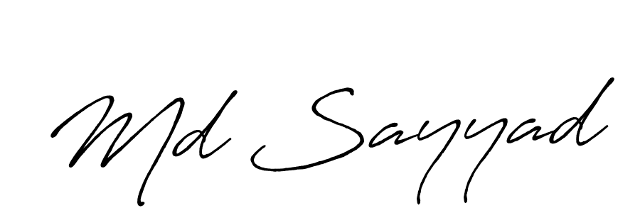 How to make Md Sayyad name signature. Use Antro_Vectra_Bolder style for creating short signs online. This is the latest handwritten sign. Md Sayyad signature style 7 images and pictures png