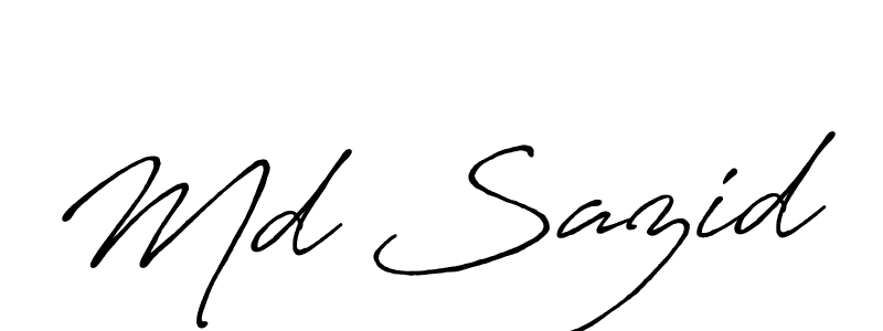 Md Sazid stylish signature style. Best Handwritten Sign (Antro_Vectra_Bolder) for my name. Handwritten Signature Collection Ideas for my name Md Sazid. Md Sazid signature style 7 images and pictures png