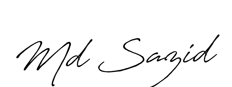 How to make Md Sazid signature? Antro_Vectra_Bolder is a professional autograph style. Create handwritten signature for Md Sazid name. Md Sazid signature style 7 images and pictures png