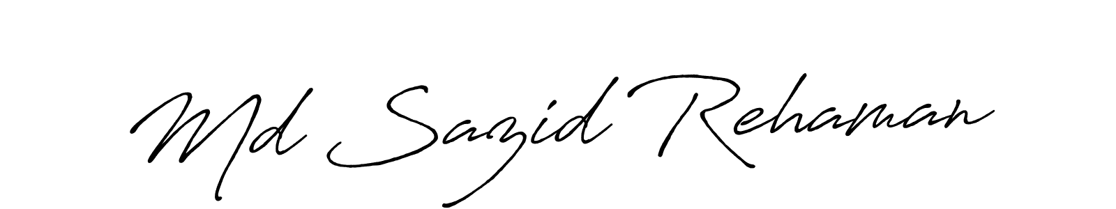 Use a signature maker to create a handwritten signature online. With this signature software, you can design (Antro_Vectra_Bolder) your own signature for name Md Sazid Rehaman. Md Sazid Rehaman signature style 7 images and pictures png