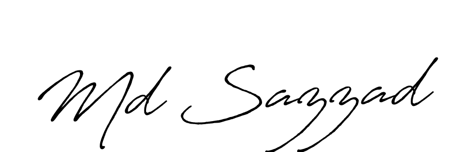 Also we have Md Sazzad name is the best signature style. Create professional handwritten signature collection using Antro_Vectra_Bolder autograph style. Md Sazzad signature style 7 images and pictures png
