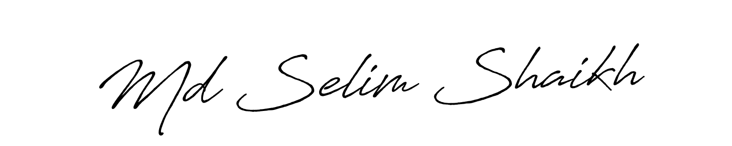 Antro_Vectra_Bolder is a professional signature style that is perfect for those who want to add a touch of class to their signature. It is also a great choice for those who want to make their signature more unique. Get Md Selim Shaikh name to fancy signature for free. Md Selim Shaikh signature style 7 images and pictures png